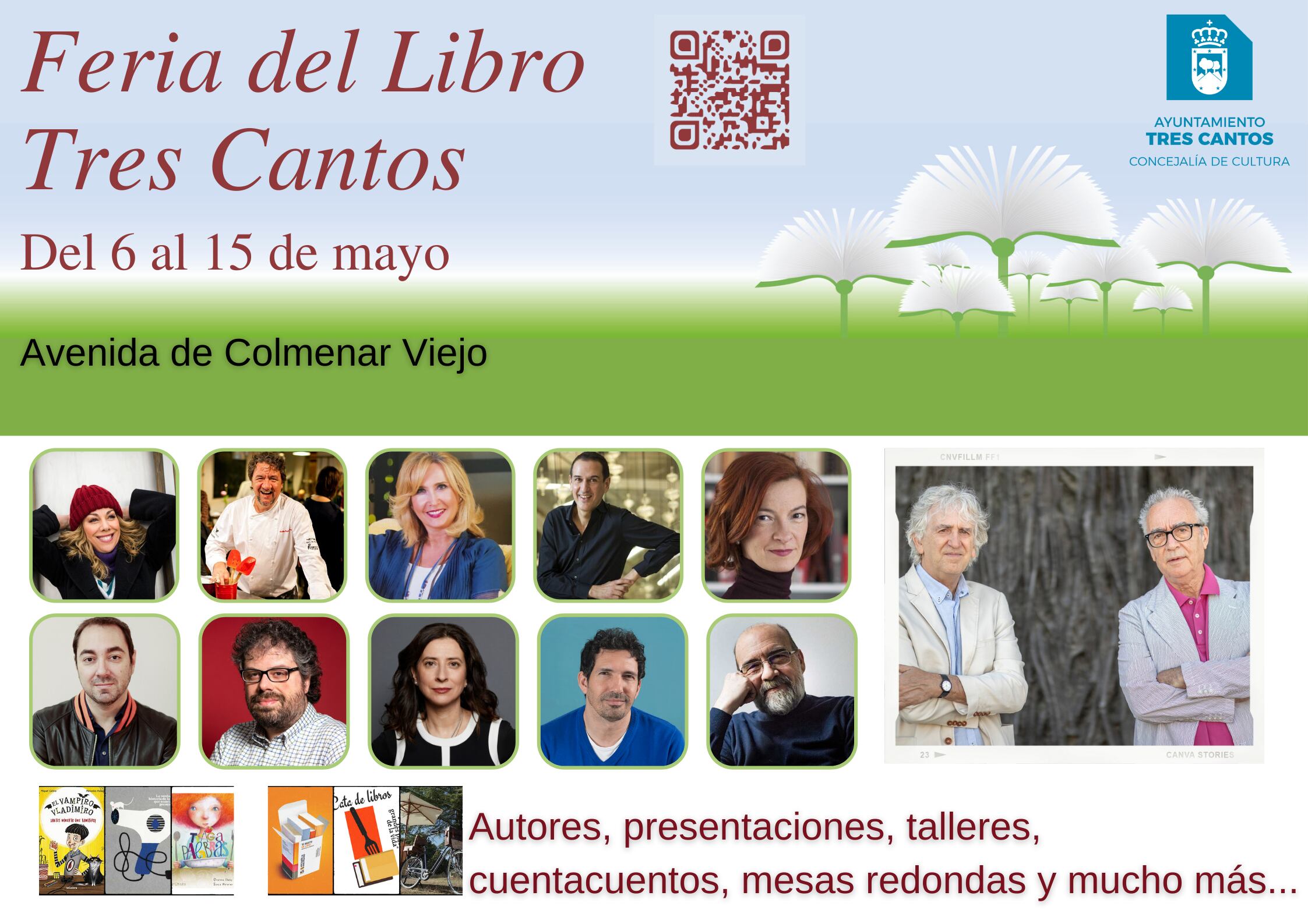 Cartel de la Feria del Libro de Tres Cantos 2022