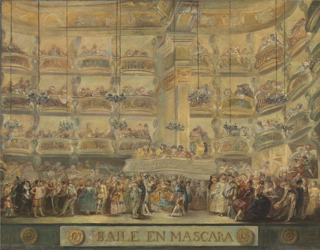 Baile en máscara, Luis Paret y Alcázar.