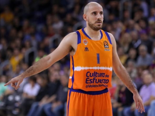 Quino Colom durante un partido de Euroliga.