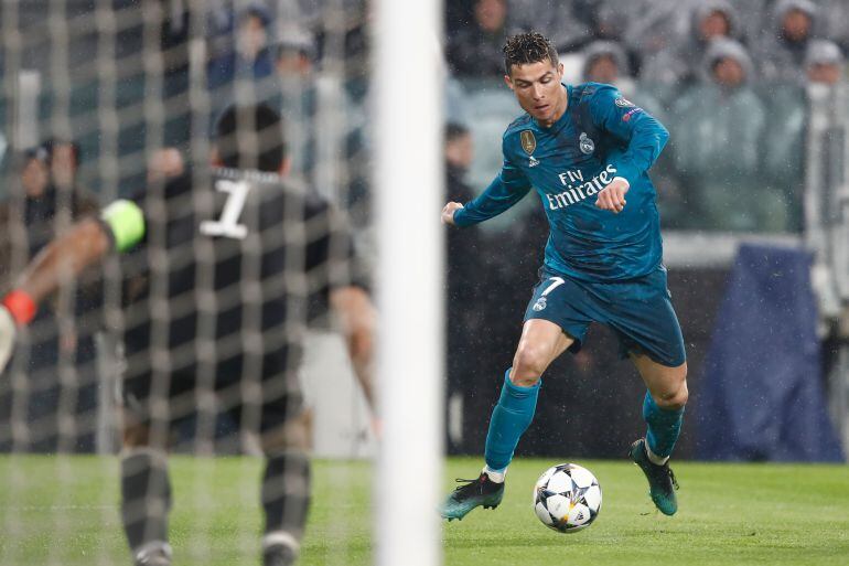 Cristiano, en el partido entre Juventus y Real Madrid en el Allianz Stadium de Turín.