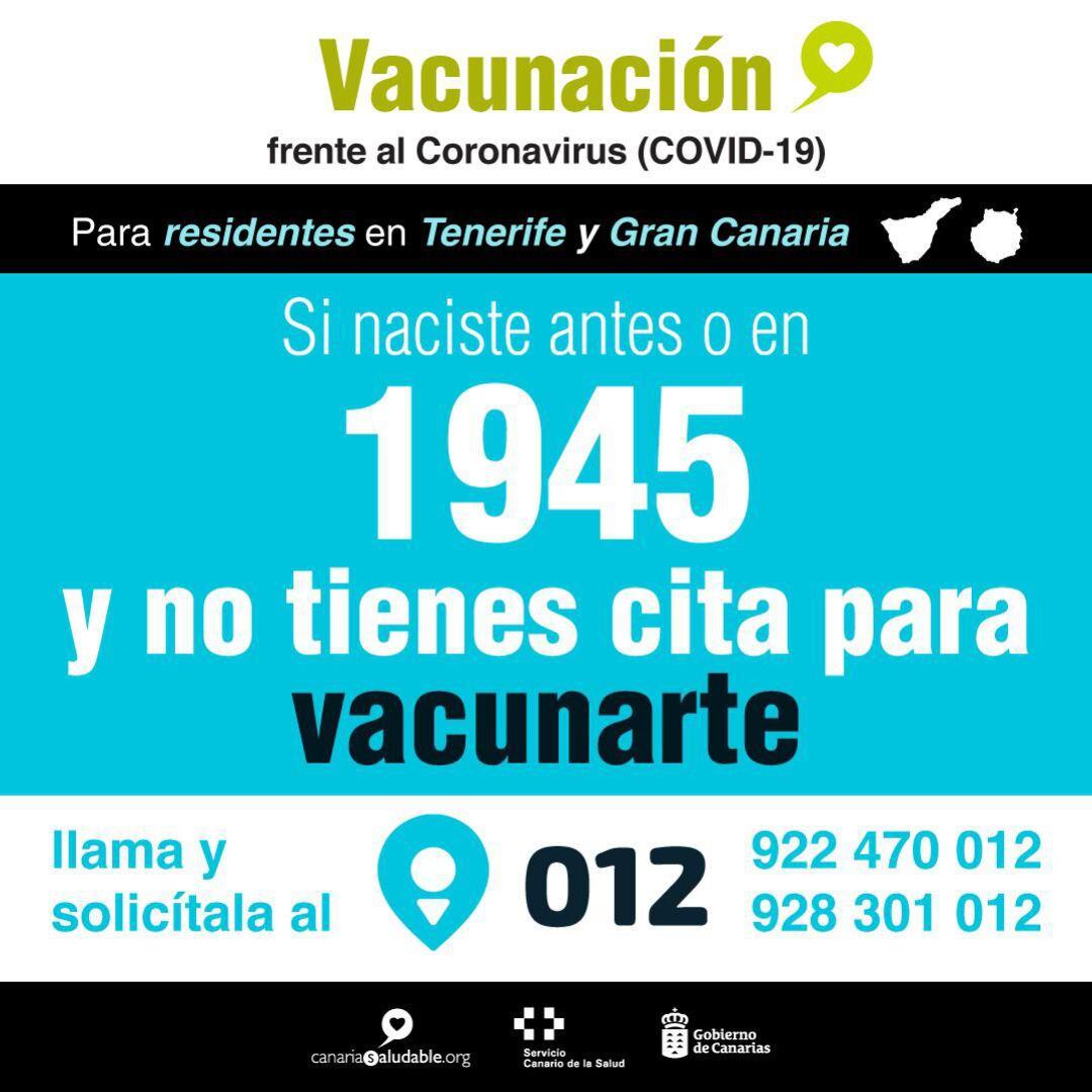 Cartel de aviso de la vacunación