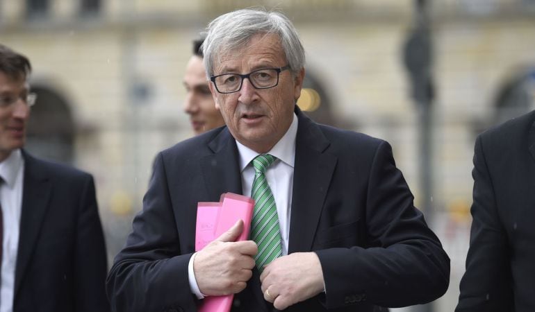 El presidente de la Comisión Europea, Jean-Claude Juncker, a su llegada a una conferencia del Banco Europeo de Inversiones, el pasado 2 de marzo