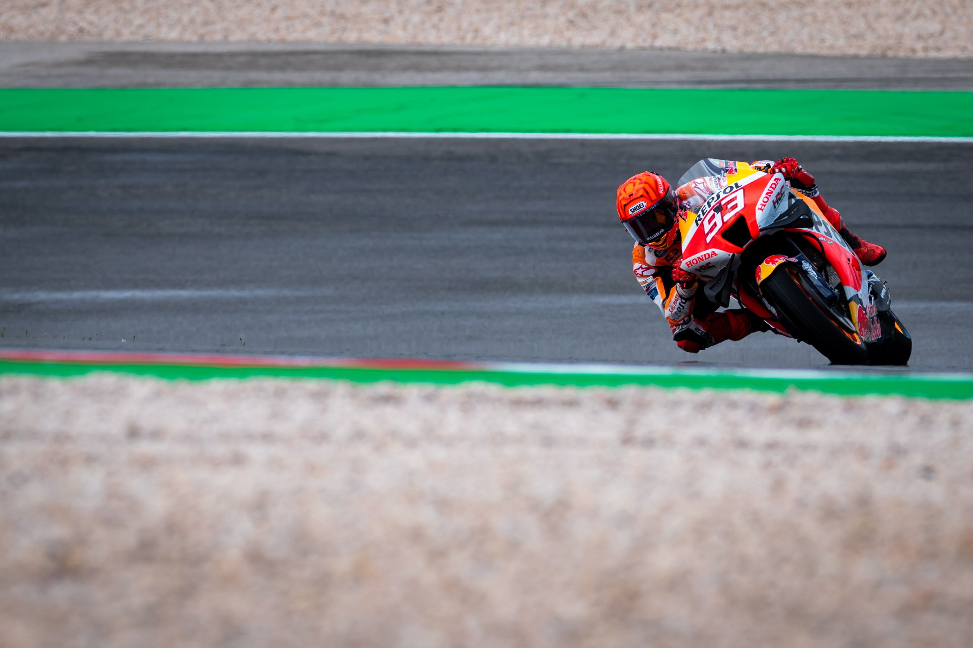 Marc Márquez durante una vuelta en el Gran Premio de Portimao en Portugal (Motociclismo, Ciclismo) EFE/EPA/JOSE SENA GOULAO