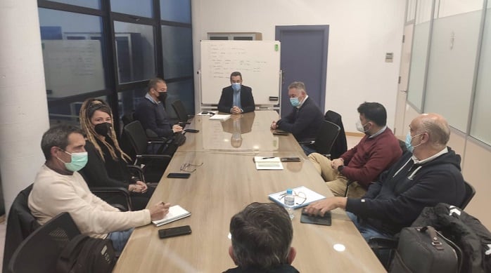 Un momento de la reunión de hoy