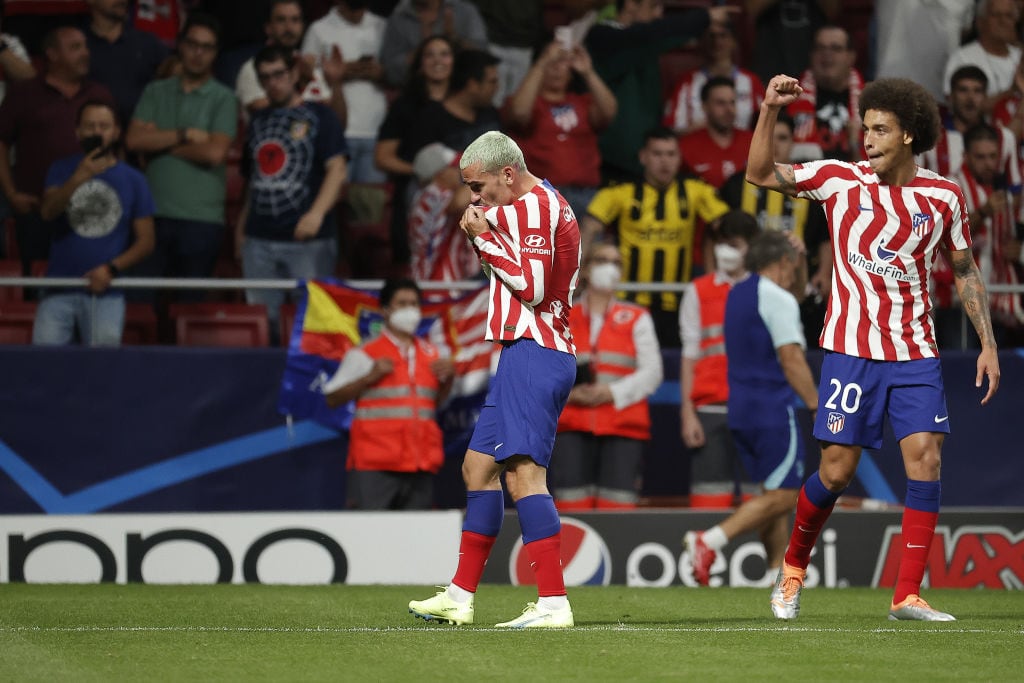 Antoine Griezmann celebra su gol frente al Oporto en el Cívitas Metropolitano. (Photo by Burak Akbulut/Anadolu Agency via Getty Images)