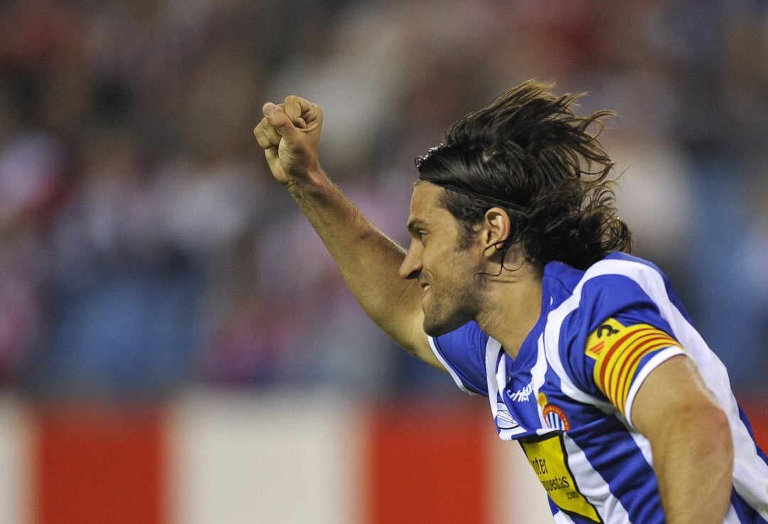 Jarque celebra un gol con el Espanyol [Foto de mayo de 2009]