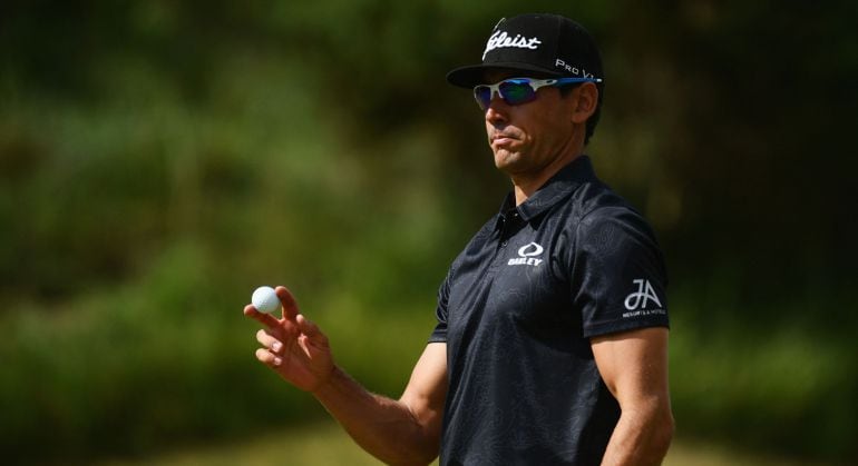 Rafa Cabrera, durante la disputa del Open Británico de golf