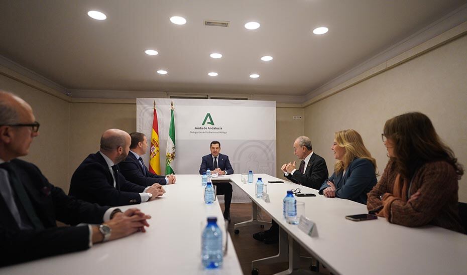 Un momento de la reunión de Moreno Bonilla en Málaga