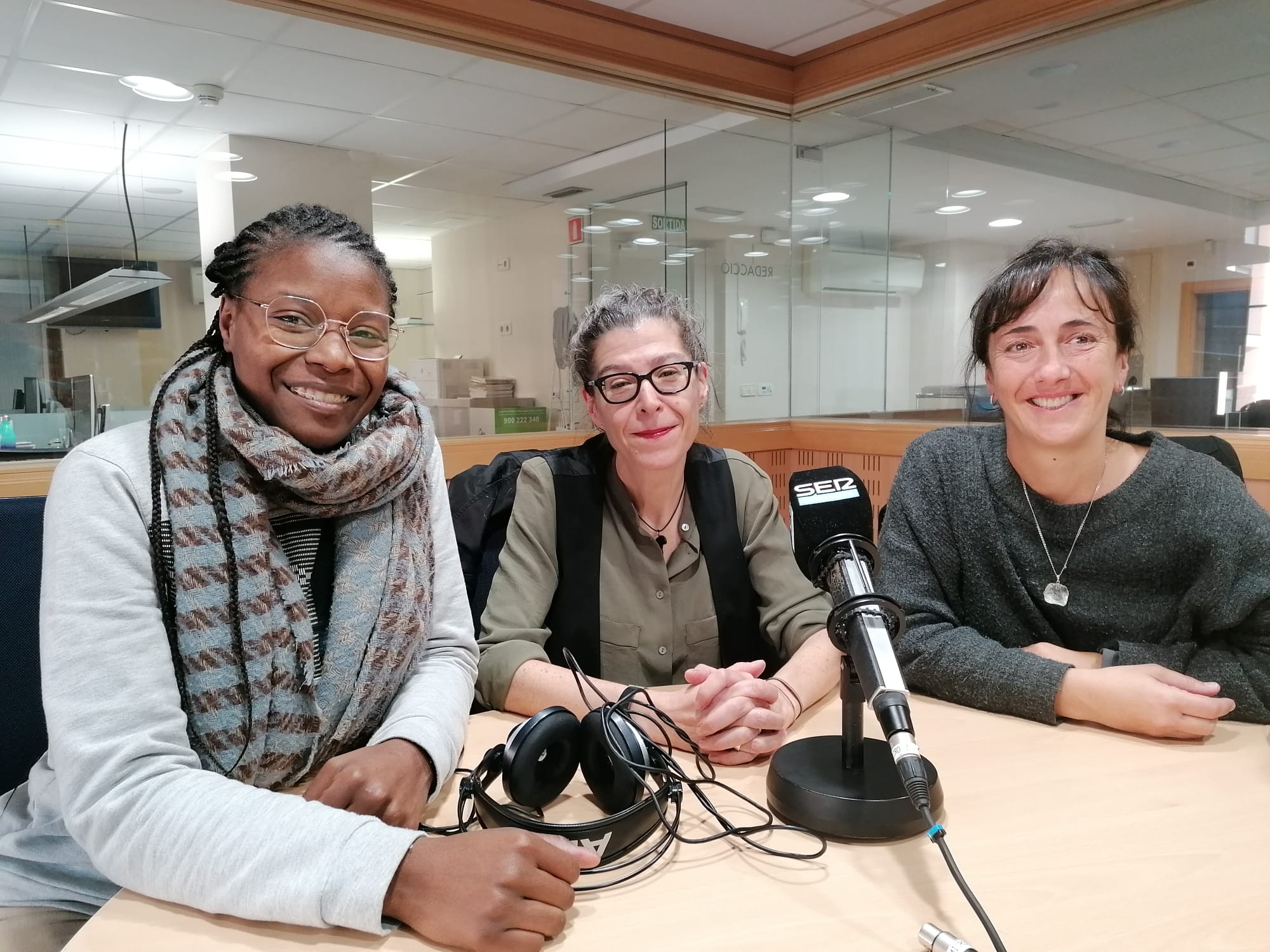 Sima, Santos i Sànchez als estudis de Ràdio Girona