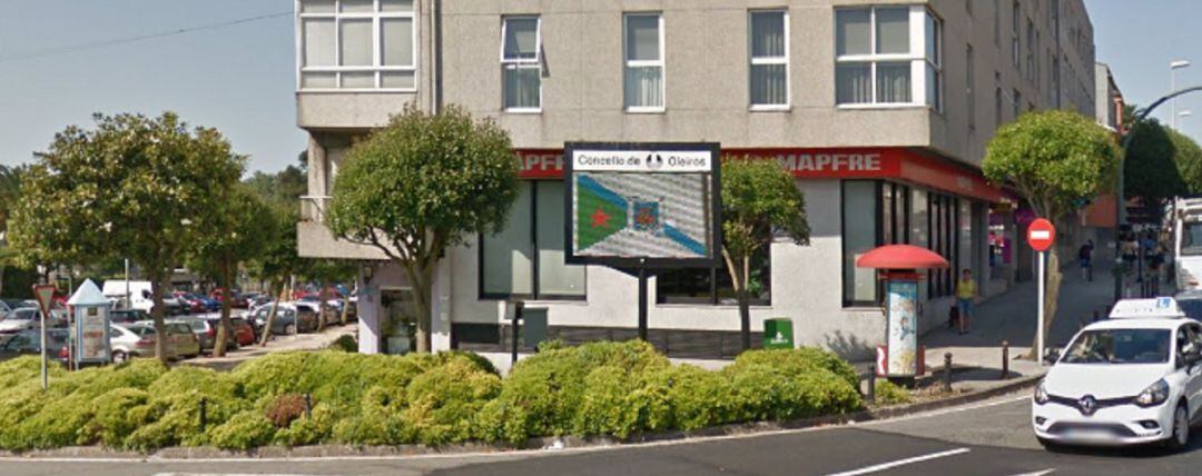 Panel informativo en Oleiros