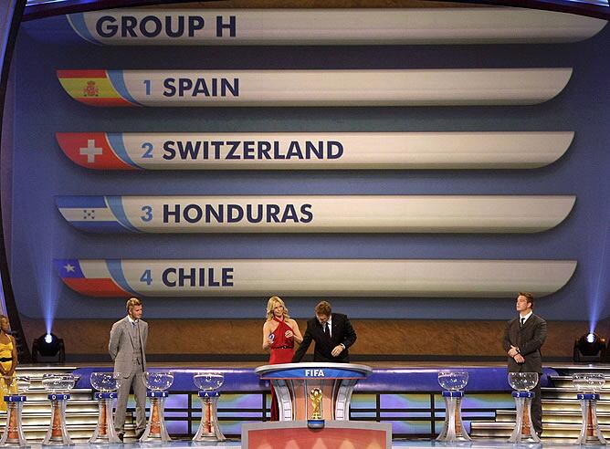 Suiza, Honduras y Chile, las rivales de España en la primera fase del Mundial 2010