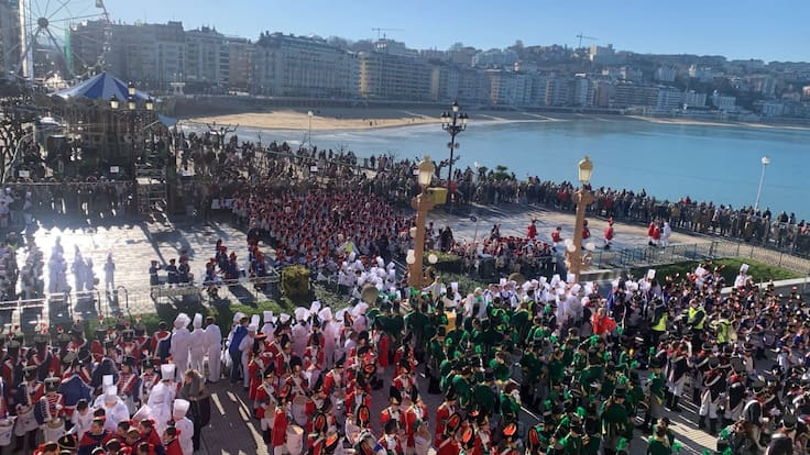 Los tambores y barriles de la Tamborrada infantil donostiarra recibirán a los jugadores de la Real Sociedad en caso de victoria