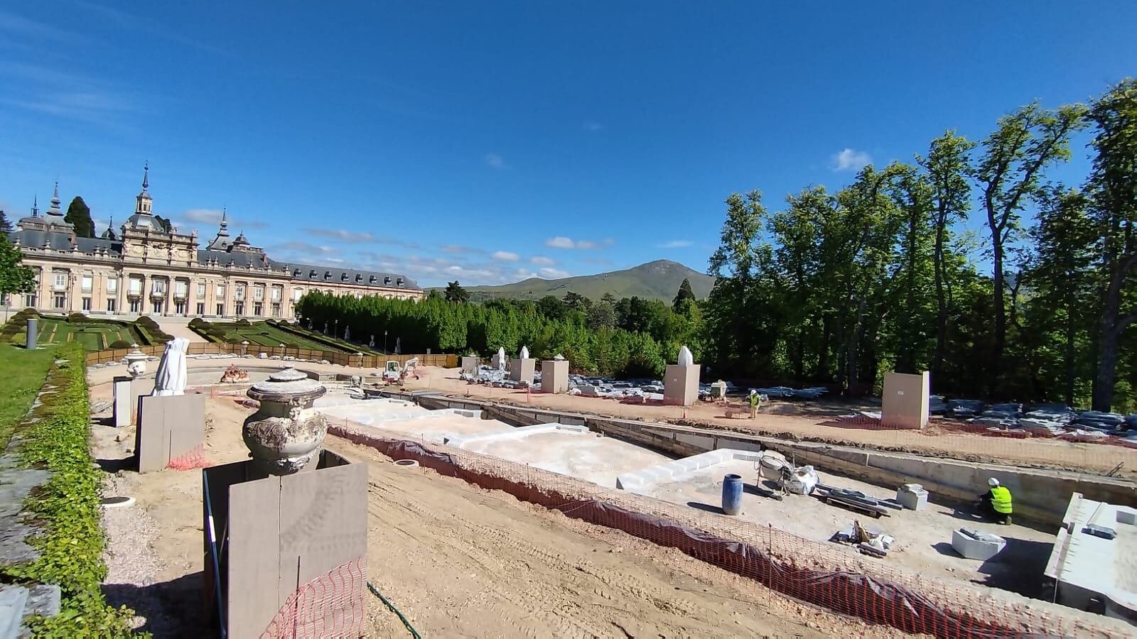 Estado actual de las obras en la Fuente de la Cascada