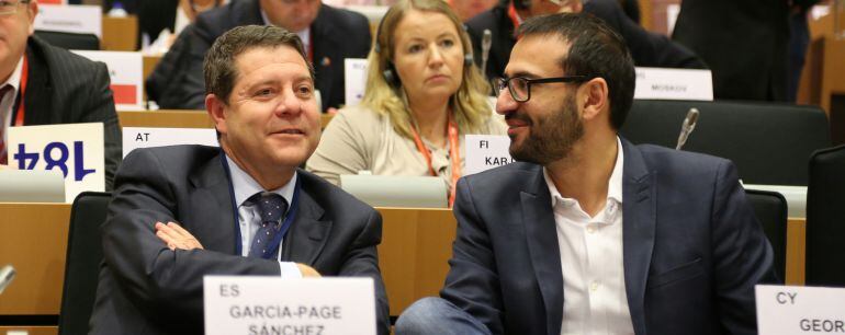 García Page en una reunión del Comité de las Regiones de la UE