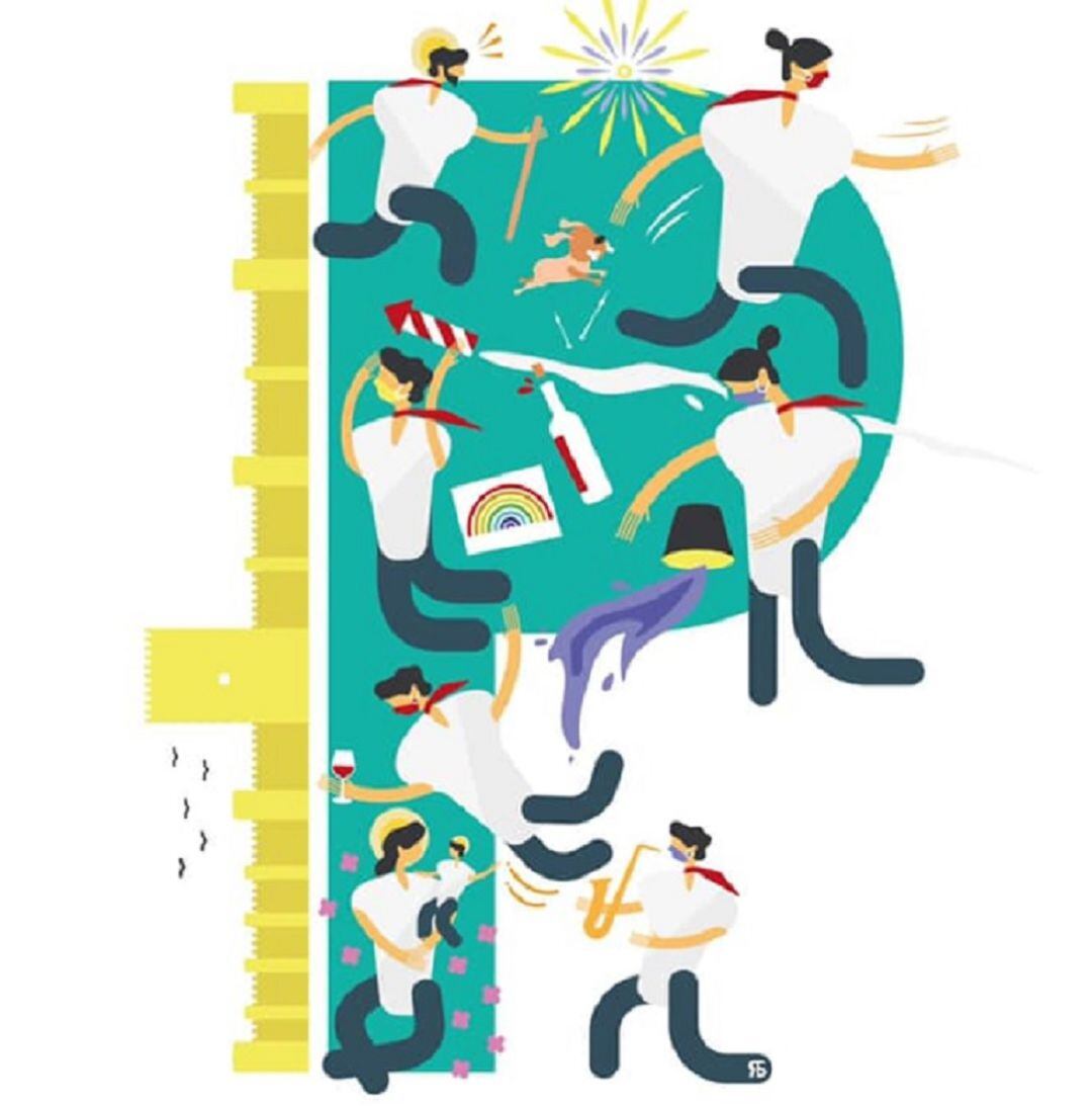 Cartel especial para estas Fiestas de Ntra. Sra. y San Roque 2020 elaborado por Rubén Santos Cano.