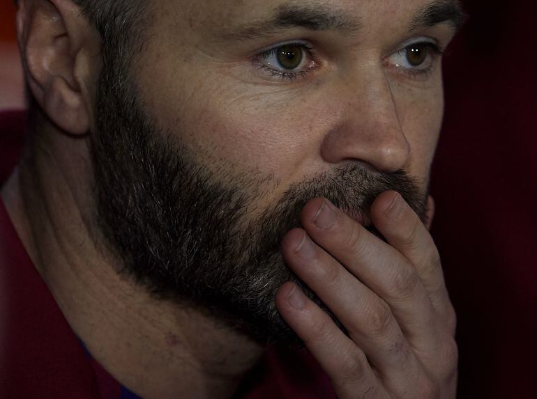 Primer plano de Iniesta