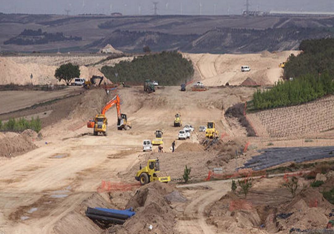 Obras del TAV en Navarra