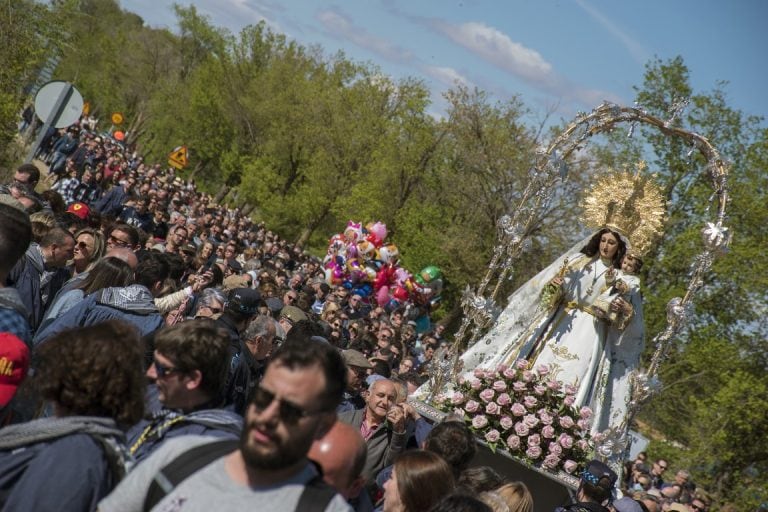 Procesión de la Virgen hacia Tomelloso