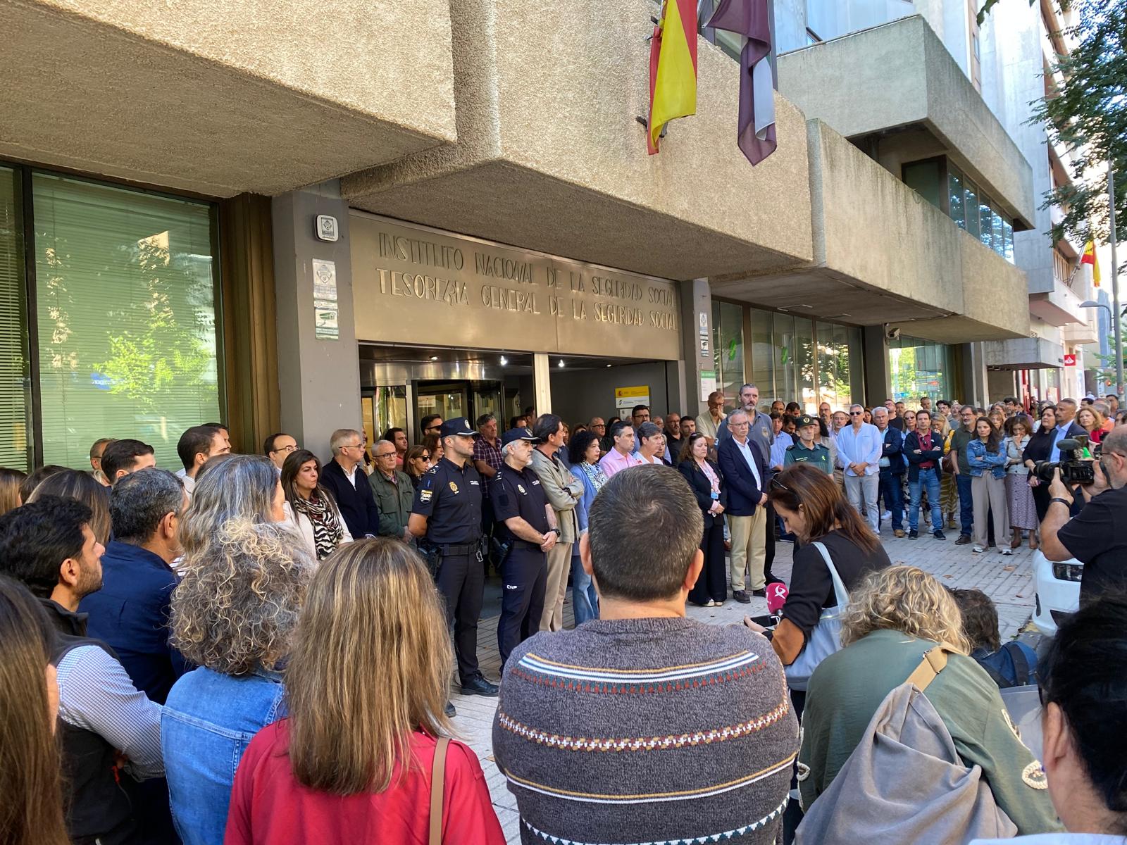 Concentración de trabajadores del Instituto Nacional de la Seguridad Social en Badajoz