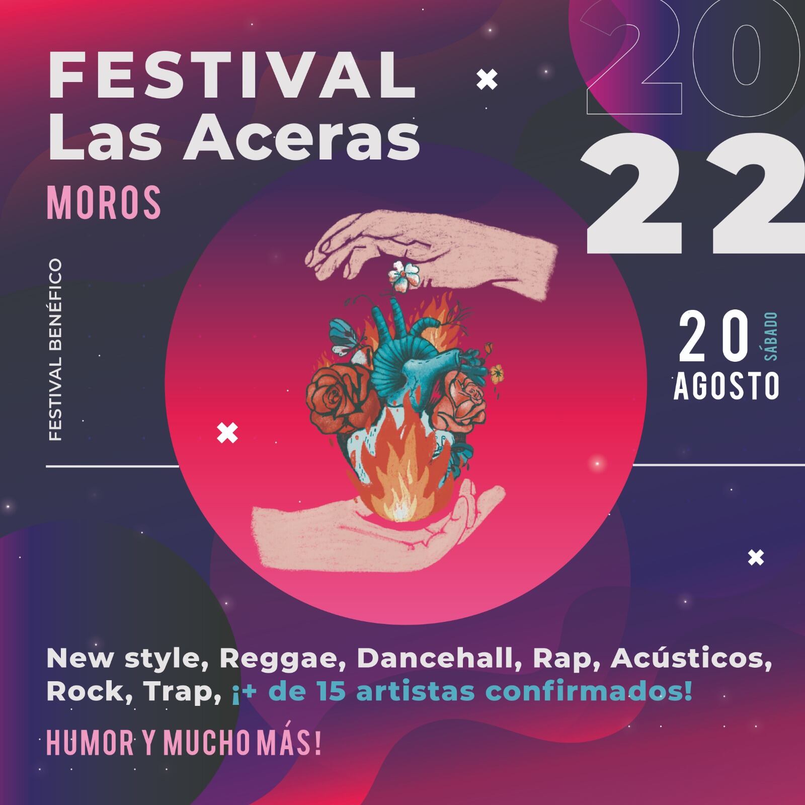 Cartel del Festival &quot;Las Aceras&quot;, en Moros