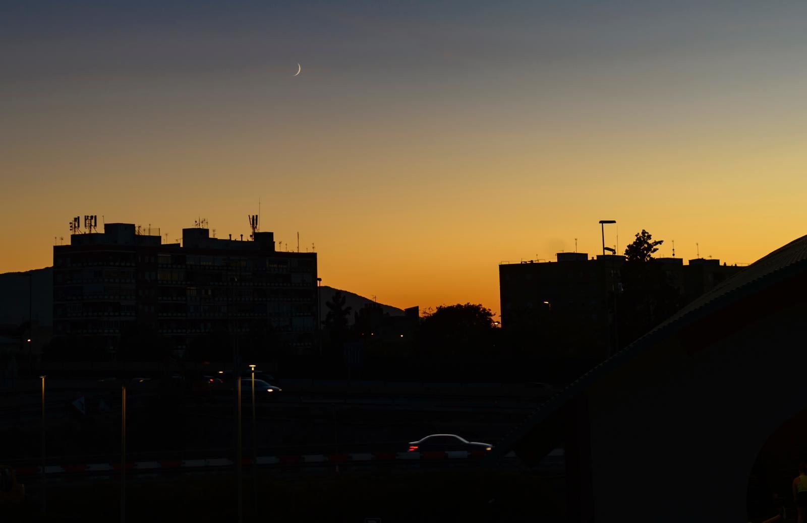Atardecer tomado desde el Cuartel de Artillería (Murcia), en la zona oeste de la ciudad, Barriomar. Pepe Jara.