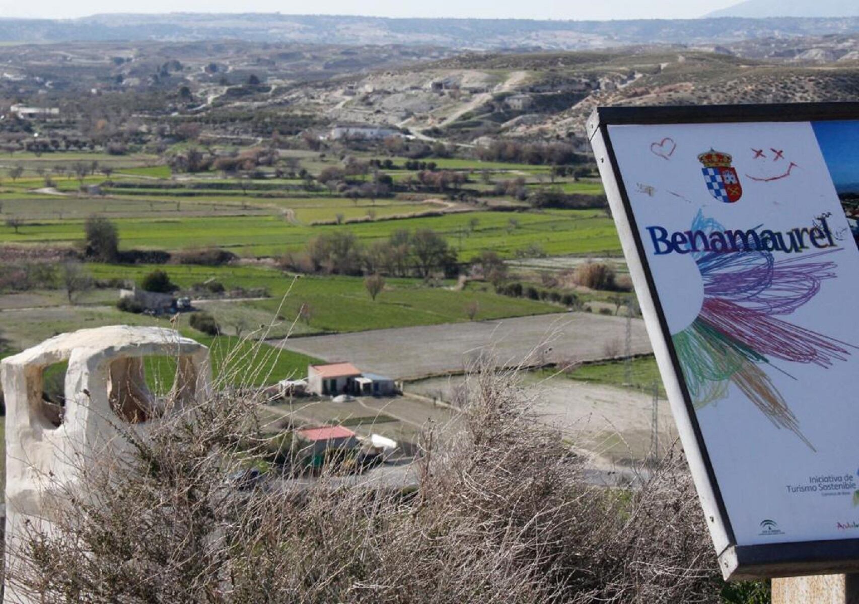 La vega del Guardal desde el Mirador de las Hafas de Benamaurel