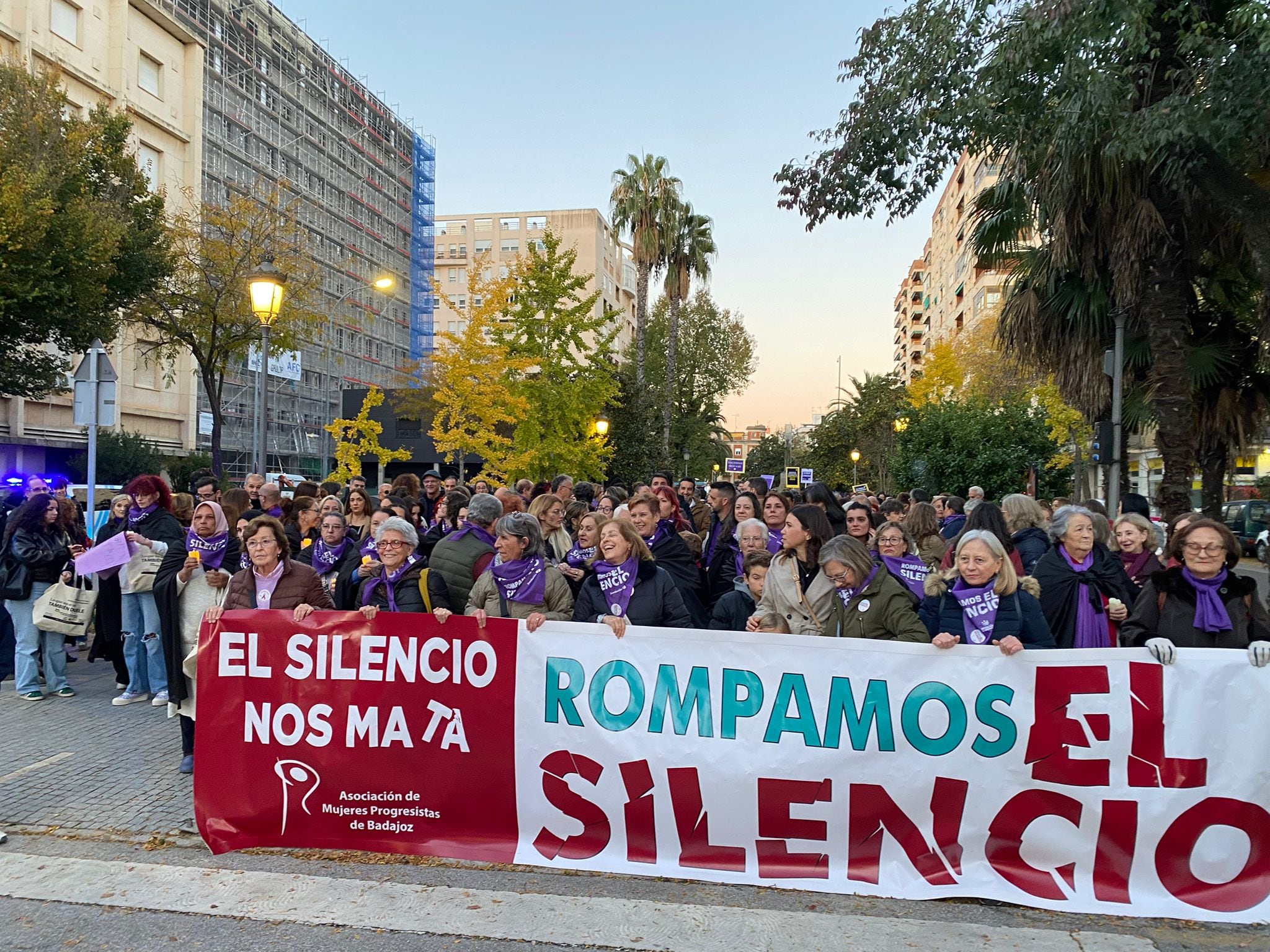 Manifestación por el 25N en Badajoz
