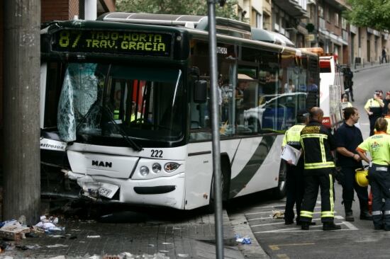 Imatge de l'accdident, l'any 2008 al barri del Carmel de Barcelona