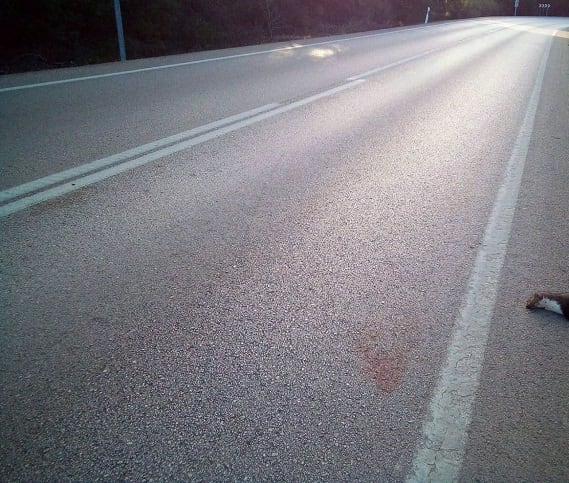 Una carretera comarcal, imagen de archivo.