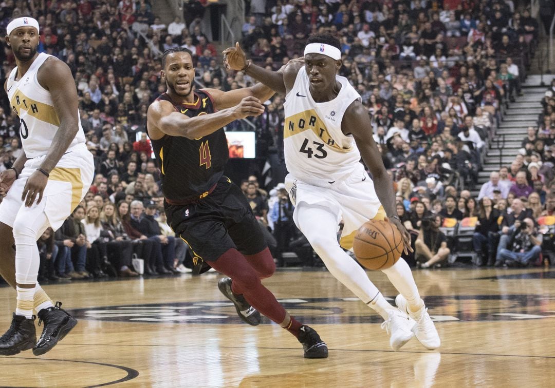 Pascal Siakam en el partido en casa contra Cleveland