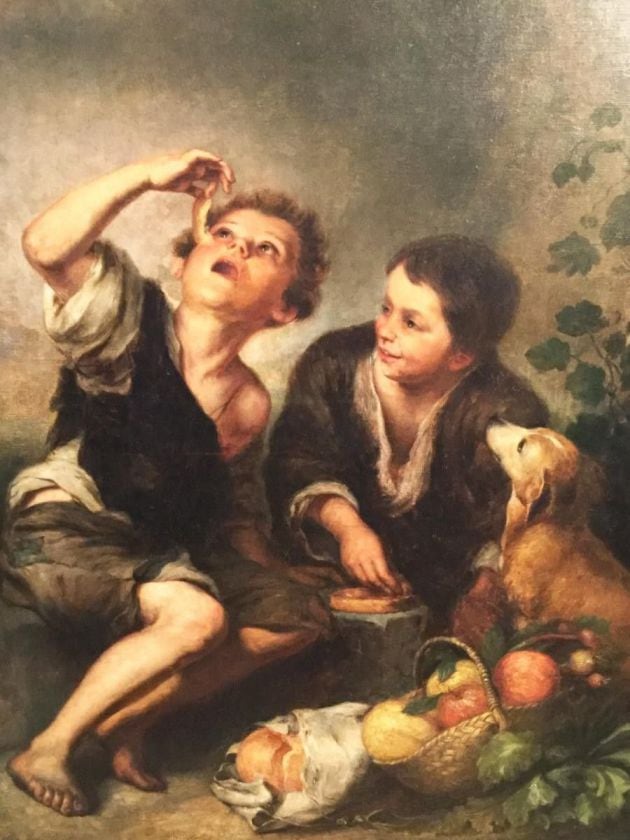 Esta obra de Murillo datada en 1675 muestra unos pasteles de carne tal y como se siguen haciendo en Murcia hoy en día