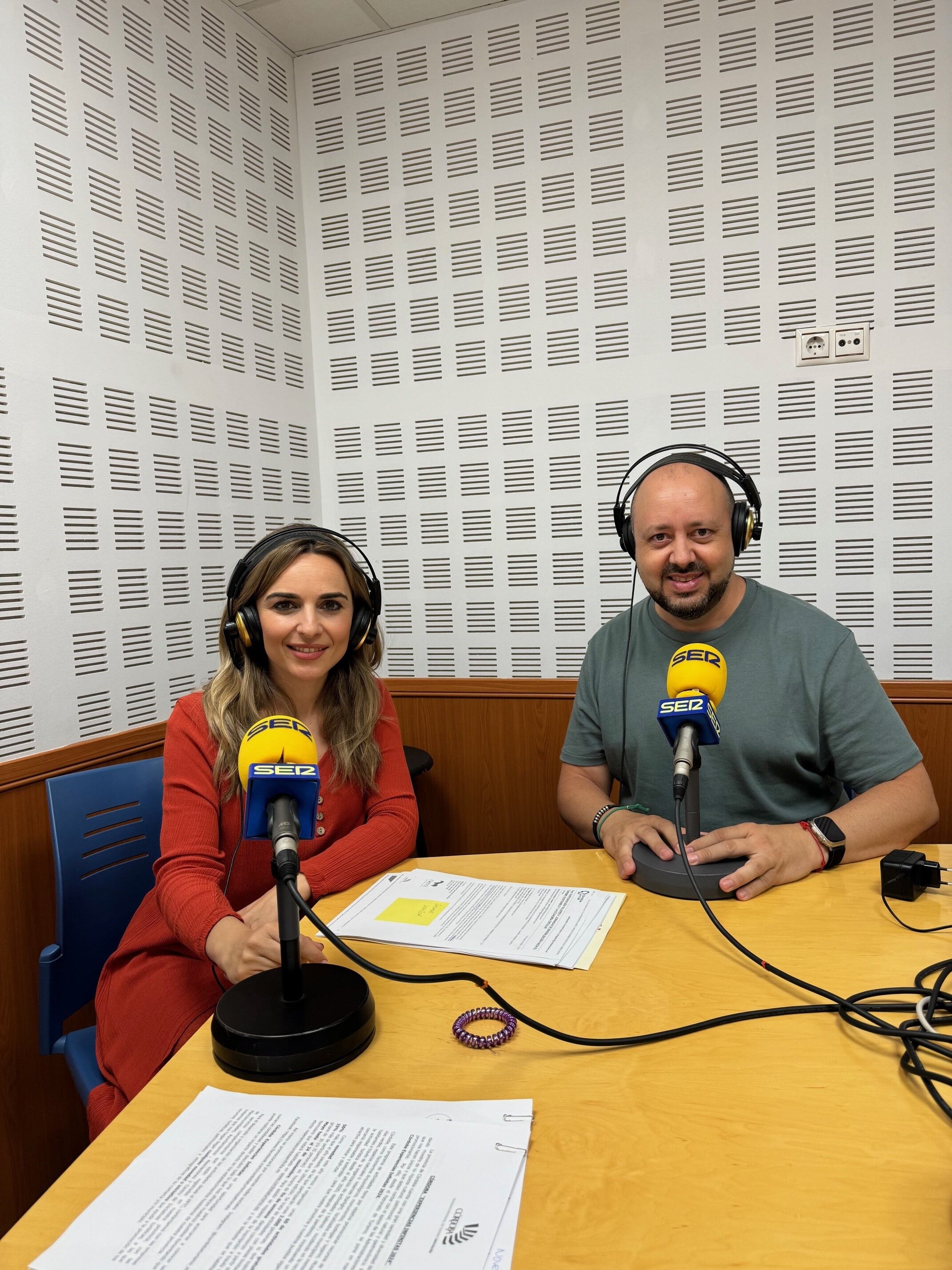Narci Ruiz, junto a Jose Antonio Alba en el estudio de Ser Más Córdoba