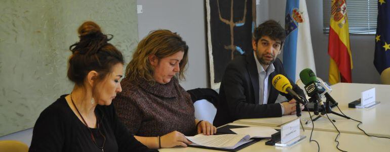 Ánxela Franco, Jorge Suárez y Rocío Fraga.