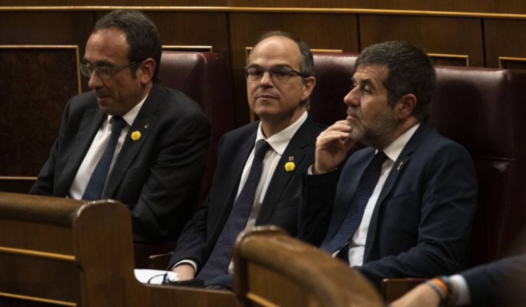 Turull, Rull y Sànchez en el Congreso una vez encarcelados