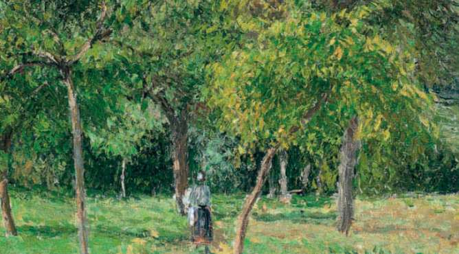El huerto en Éragny (Camille Pissrro, 1896)