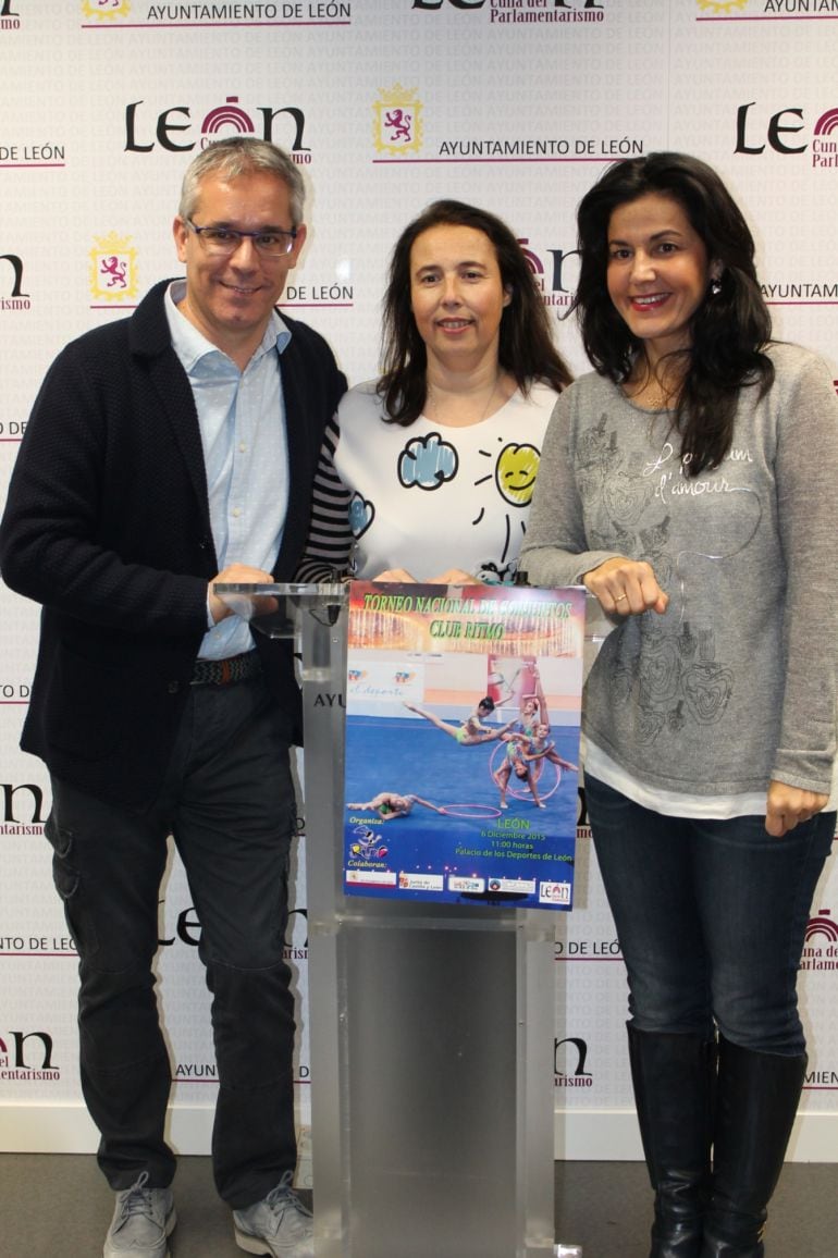 López Benito, Castaño y Fernández, durante la presentación del torneo