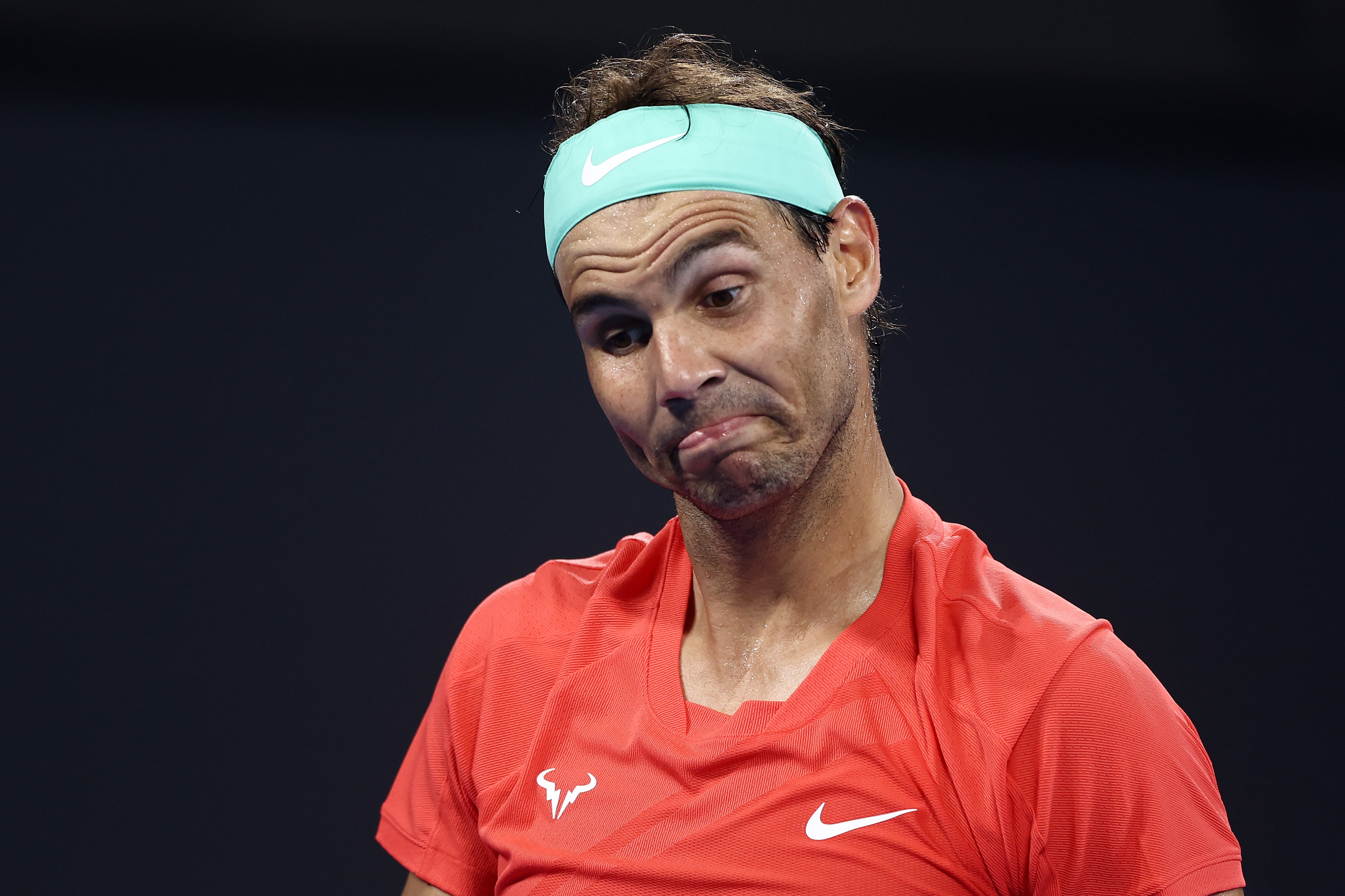 Nadal, durante el partido ante Kubler, este jueves.