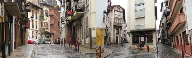 Uno de los principales momentos de la película, la manifestación lidera por la versión abertzale de Rafa, tiene en realidad un doble escenario. La marcha transcurre por las calles de Zumaia (en la imagen), pero el momento culmen, el tantas veces repetido