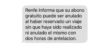 El mensaje que distribuye Renfe por los abonos usados ilegalmente