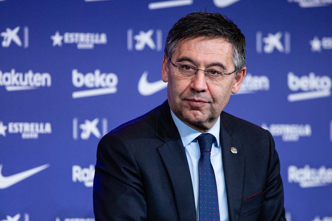 Bartomeu, durante la presentación de Quique Setién 
 
 