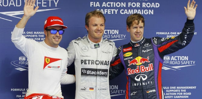 El español ha acabado tercero en la clasificación del GP de Baréin por detrás de Nico Rosberg (Mercedes) y Sebastian Vettel (Red Bull).