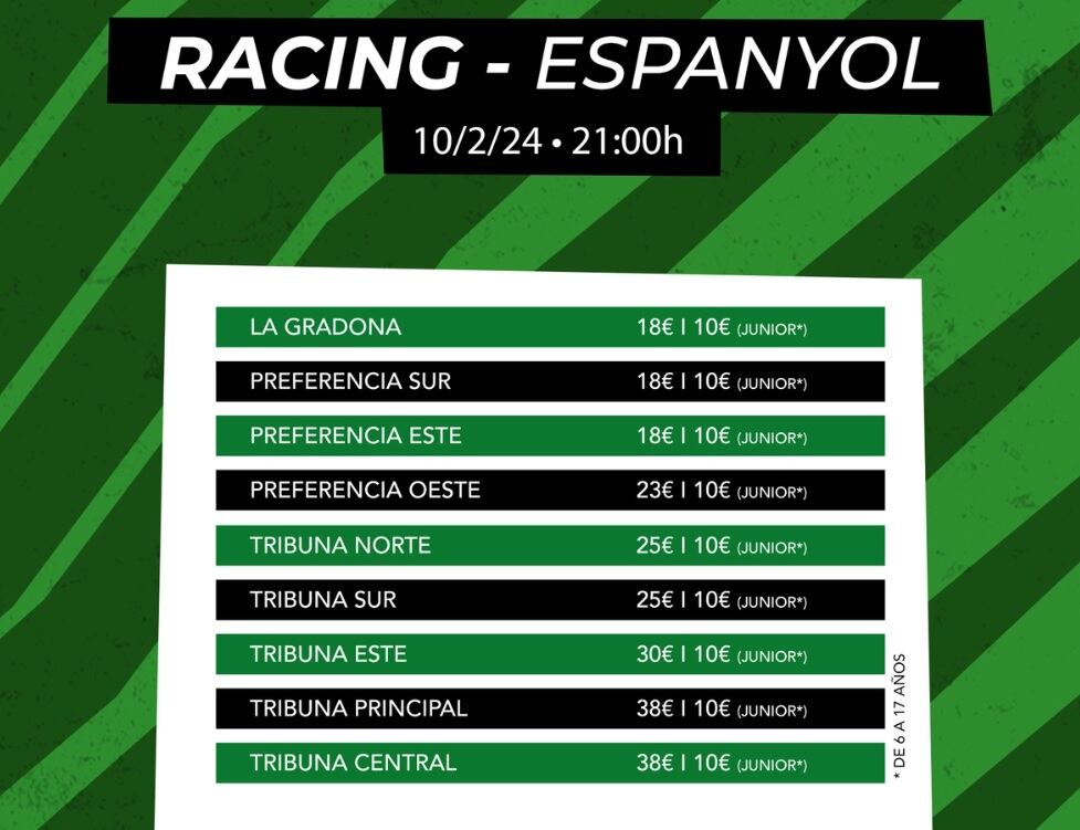 Entradas Racing-Espanyol