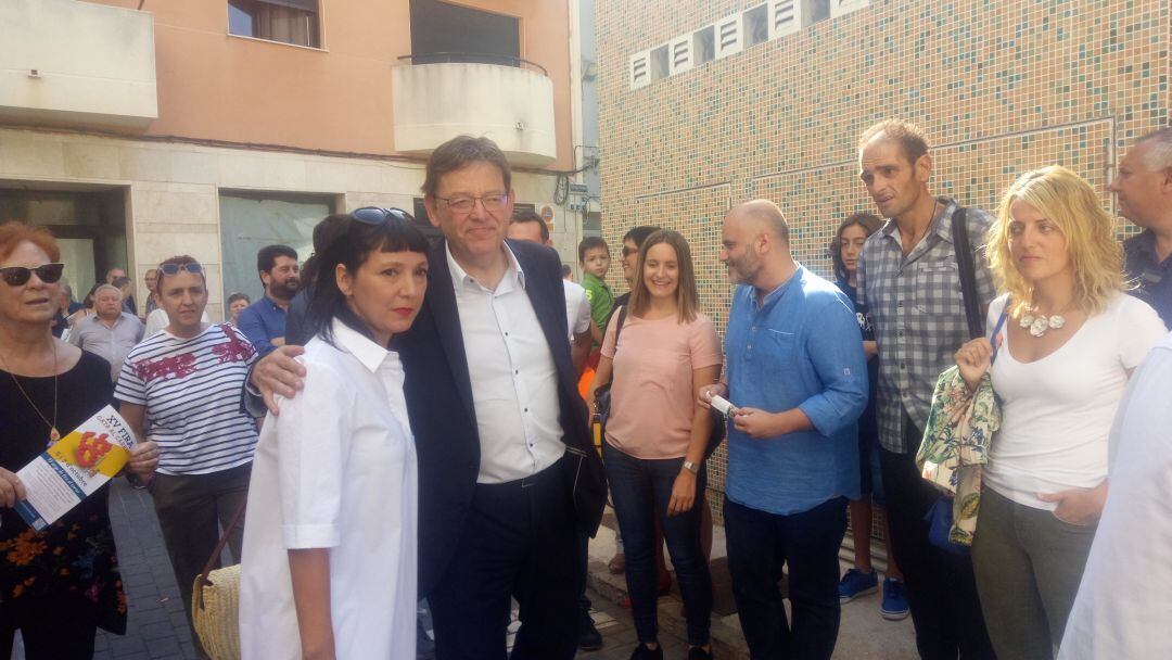 El president de la Generalitat Valenciana, Ximo Puig a su llegada a la Fira Gata al Carrer.