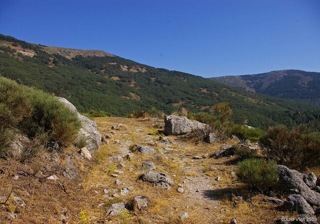 Tramo del camino real del Paular o "camino de la nieve" en el puerto de la Morcuera