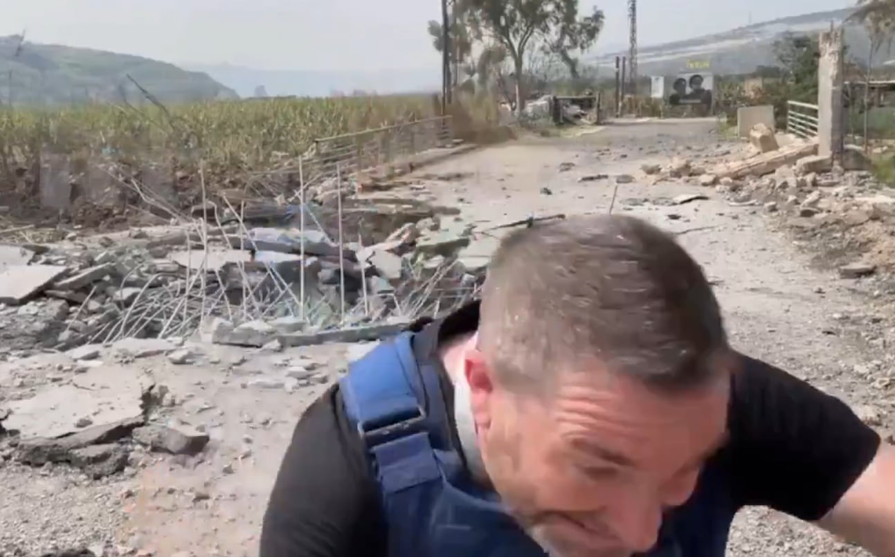 Un segundo antes del impacto del misil israelí