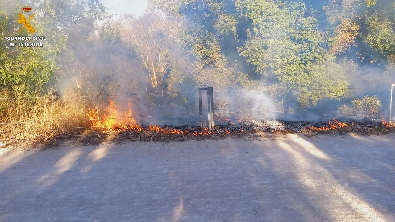 Uno de los incendios provocados en Zuera