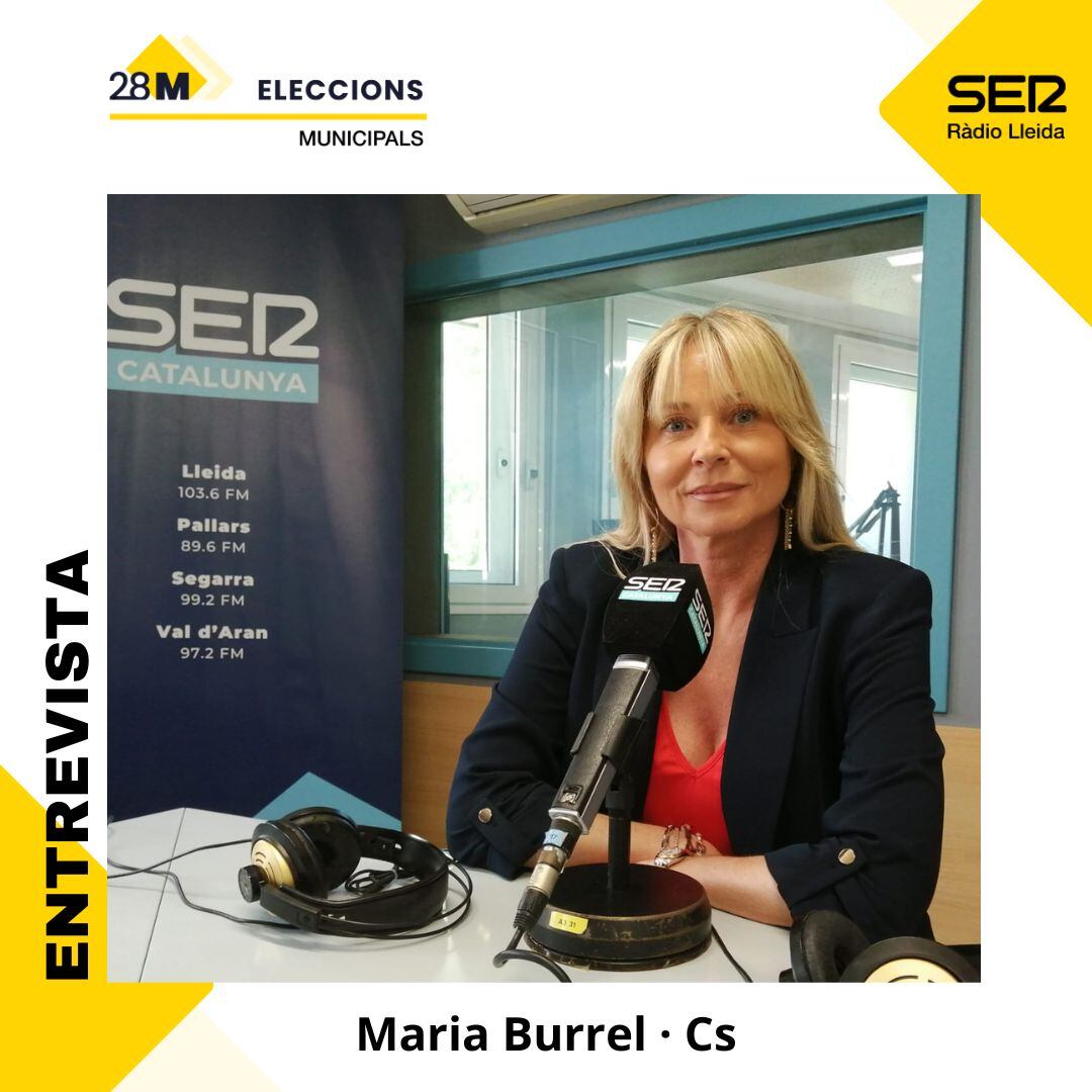 Un moment de l'entrevista a Maria Burrel, cap de llista de Ciutadans a la Paeria de Lleida.