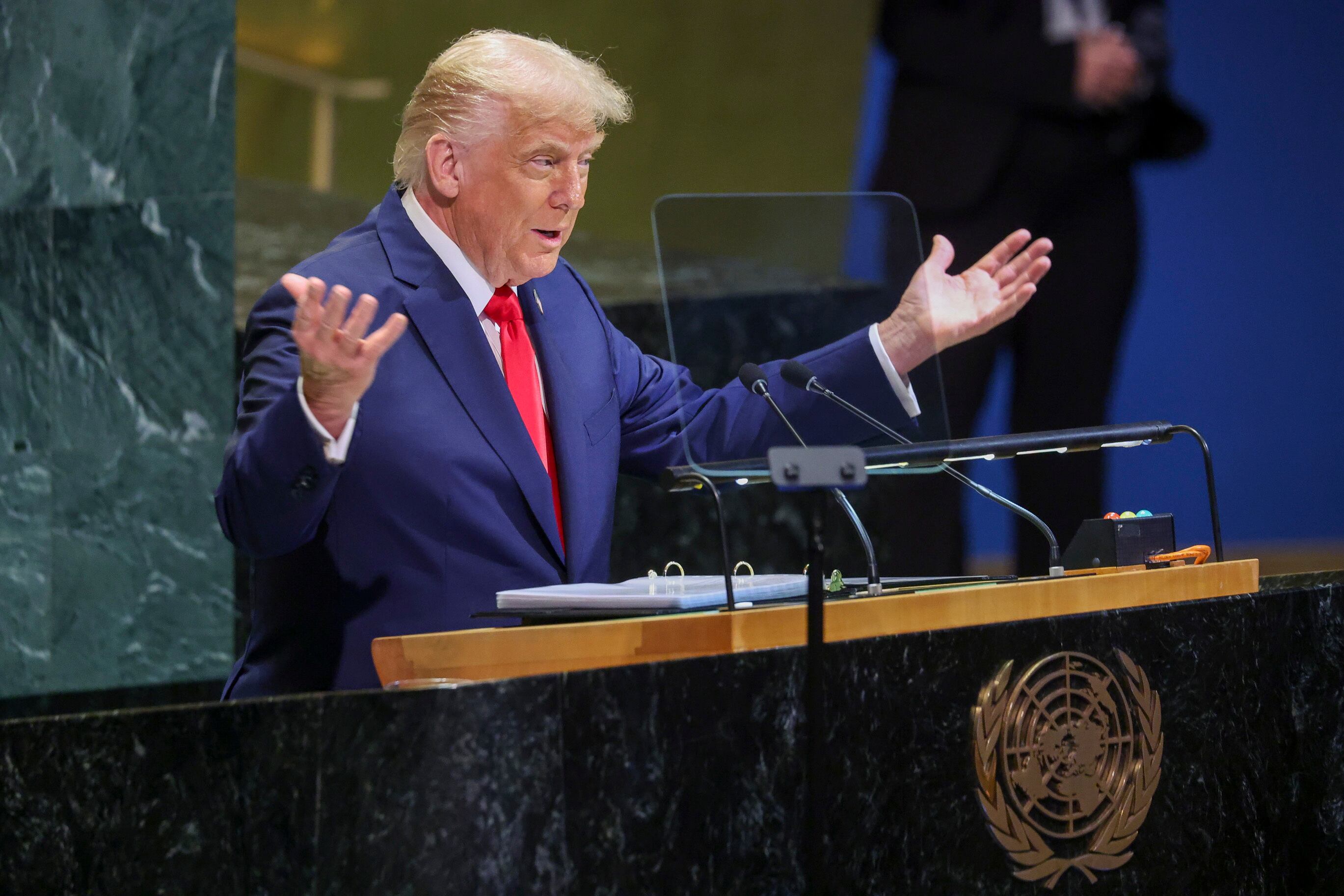 Trump presume de haber frenado "siete guerras" sin la ayuda de la ONU y cree que reconocer a Palestina es "premiar a Hamás"