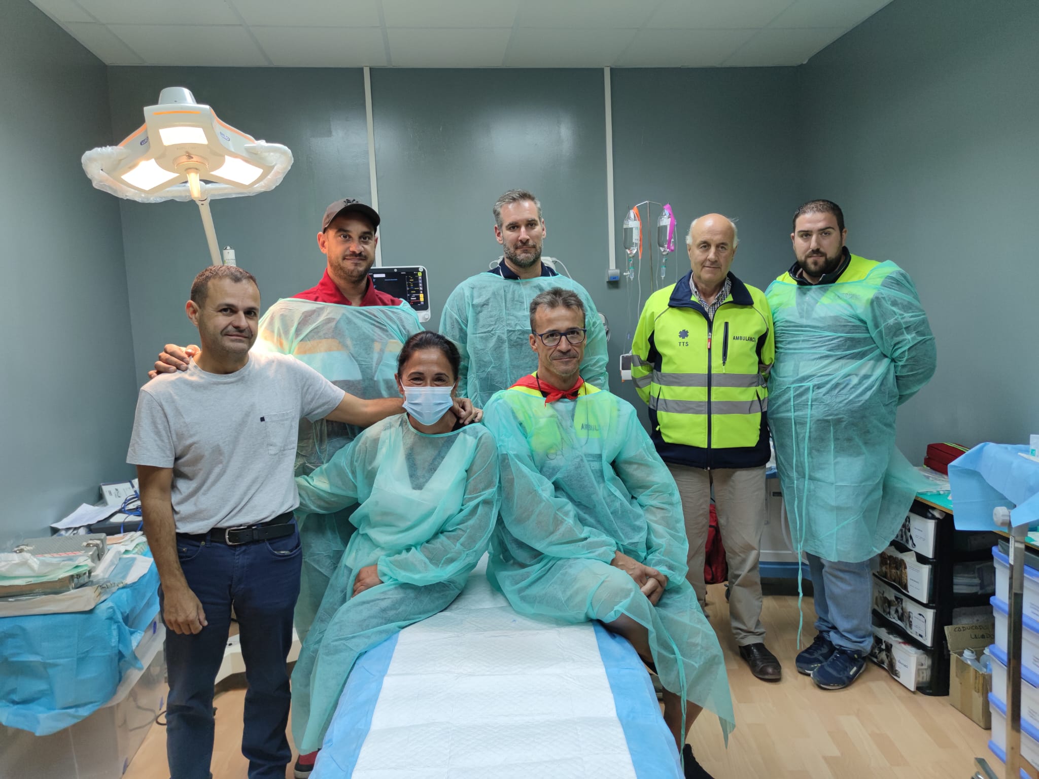 Equipo sanitario de la plaza de toros de Cuéllar