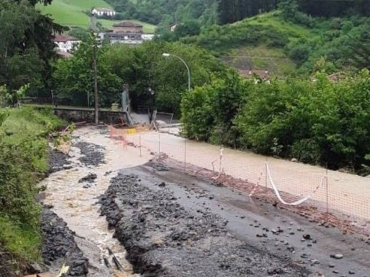 El pluviómetro midió 61 litros en una hora, récord de Gipuzkoa en cien años